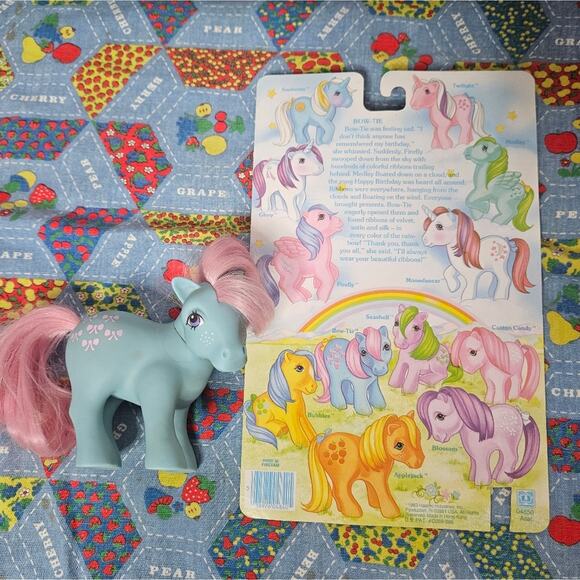 Vintage 80s My Little Pony - Bowtie with Original Backing Board - Picture 4 of 4